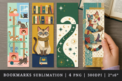 Cat lover bookmarks printable sublimation bookmark design Product Image 1