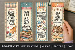 Cat lover bookmarks printable sublimation bookmark design Product Image 1