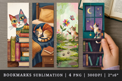 Cat lover bookmarks printable sublimation bookmark design Product Image 1