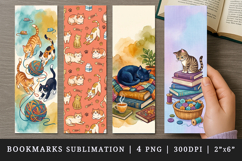 Cat lover bookmarks printable sublimation bookmark design Product Image 1