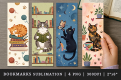 Cat lover bookmarks printable sublimation bookmark design Product Image 1