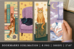 Cat lover bookmarks printable sublimation bookmark design Product Image 1