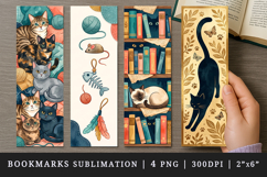 Cat lover bookmarks printable sublimation bookmark design Product Image 1