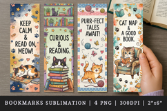 Cat lover bookmarks printable sublimation bookmark design Product Image 1