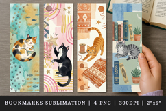 Cat lover bookmarks printable sublimation bookmark design Product Image 1