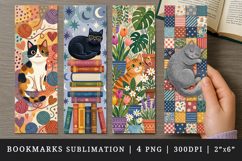 Cat lover bookmarks printable sublimation bookmark design Product Image 1