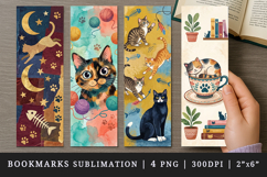 Cat lover bookmarks printable sublimation bookmark design Product Image 1