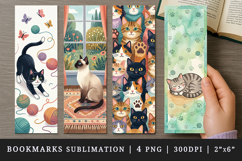 Cat lover bookmarks printable sublimation bookmark design Product Image 1