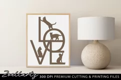 Cat Love SVG PNG EPS DXF Paw Prints Cat Farmhouse Sign SVG Product Image 2