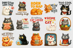 Cat Lover clipart printable sublimation bundle png Product Image 2