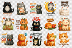 Cat Lover clipart printable sublimation bundle png Product Image 3