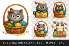 Cat Lover clipart printable sublimation design png Product Image 1