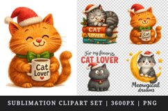 Cat Lover clipart printable sublimation design png Product Image 1