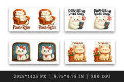 Cat Lover mug wrap printable sublimation design Product Image 2