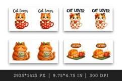 Cat Lover mug wrap printable sublimation design Product Image 2