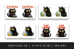 Cat Lover mug wrap printable sublimation design Product Image 2