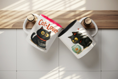 Cat Lover mug wrap printable sublimation design Product Image 3