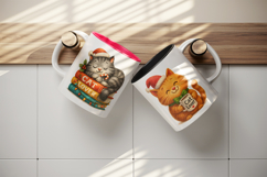 Cat Lover mug wrap printable sublimation design Product Image 3
