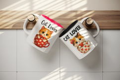 Cat Lover mug wrap printable sublimation design Product Image 3