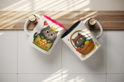 Cat Lover mug wrap printable sublimation design Product Image 3