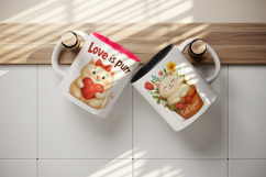 Cat Lover mug wrap printable sublimation design Product Image 3