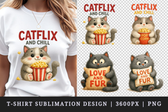 Cat Lover t-shirt printable sublimation design png Product Image 1