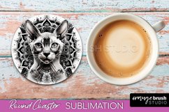 Cat Mandala Coaster Bundle - Cat Round Coaster Sublimation
