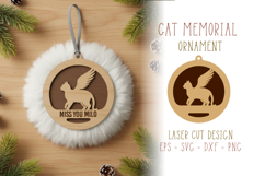 Cat Memorial Ornament Laser Cut Product Image 1