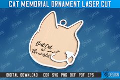 Cats Memorial Ornament Laser Cut | Cats Angels Wings Design Product Image 1