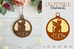 Cat Memorial Ornament Laser Cut Product Image 1