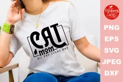 Cat mom all day every day svg, mother's day cut file Product Image 1
