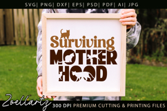Cat Mom SVG Cut File Mothers Day T-shirt Mug Pillow Design Product Image 4