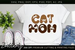 Cat Mom SVG Cut File Mothers Day T-shirt Mug Pillow Design Product Image 6