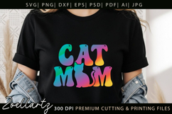 Cat Mom SVG Cut File Mothers Day T-shirt Mug Pillow Design Product Image 9