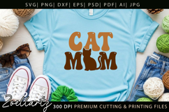 Cat Mom SVG Cut File Mothers Day T-shirt Mug Pillow Design Product Image 6