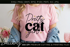 Cat Girl SVG Cut Files Love Heart Paw Prints SVG Cat Mom SVG Product Image 1