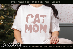 Cat Mom SVG PNG EPS DXF Mothers Day SVG Paw Prints Cut File Product Image 7