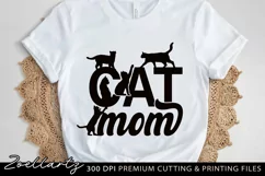 Cat Mom SVG PNG EPS DXF Paw Prints Cat Farmhouse Sign SVG Product Image 1