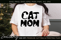Cat Mom SVG PNG EPS DXF Mothers Day SVG Paw Prints Cut File Product Image 2