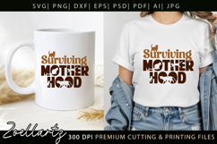 Cat Mom SVG Cut File Mothers Day T-shirt Mug Pillow Design Product Image 2