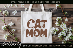 Cat Mom SVG PNG EPS DXF Mothers Day SVG Paw Prints Cut File Product Image 8
