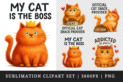 Cat Mom clipart printable sublimation design png Product Image 1