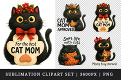 Cat Mom clipart printable sublimation design png Product Image 1