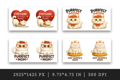 Cat Mom mug wrap printable sublimation design Product Image 2