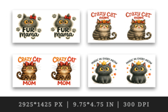 Cat Mom mug wrap printable sublimation design Product Image 2