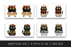 Cat Mom mug wrap printable sublimation design Product Image 2