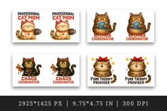 Cat Mom mug wrap printable sublimation design Product Image 2