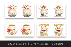 Cat Mom mug wrap printable sublimation design Product Image 2