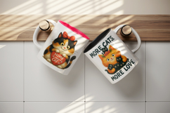Cat Mom mug wrap printable sublimation design Product Image 3