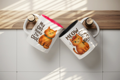 Cat Mom mug wrap printable sublimation design Product Image 3